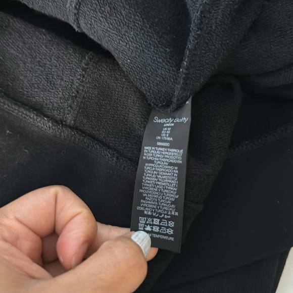 Sweaty Betty After Class Cotton Blend Cropped Black Sweatshirt Size‎ M - NEW - Picture 12 of 14